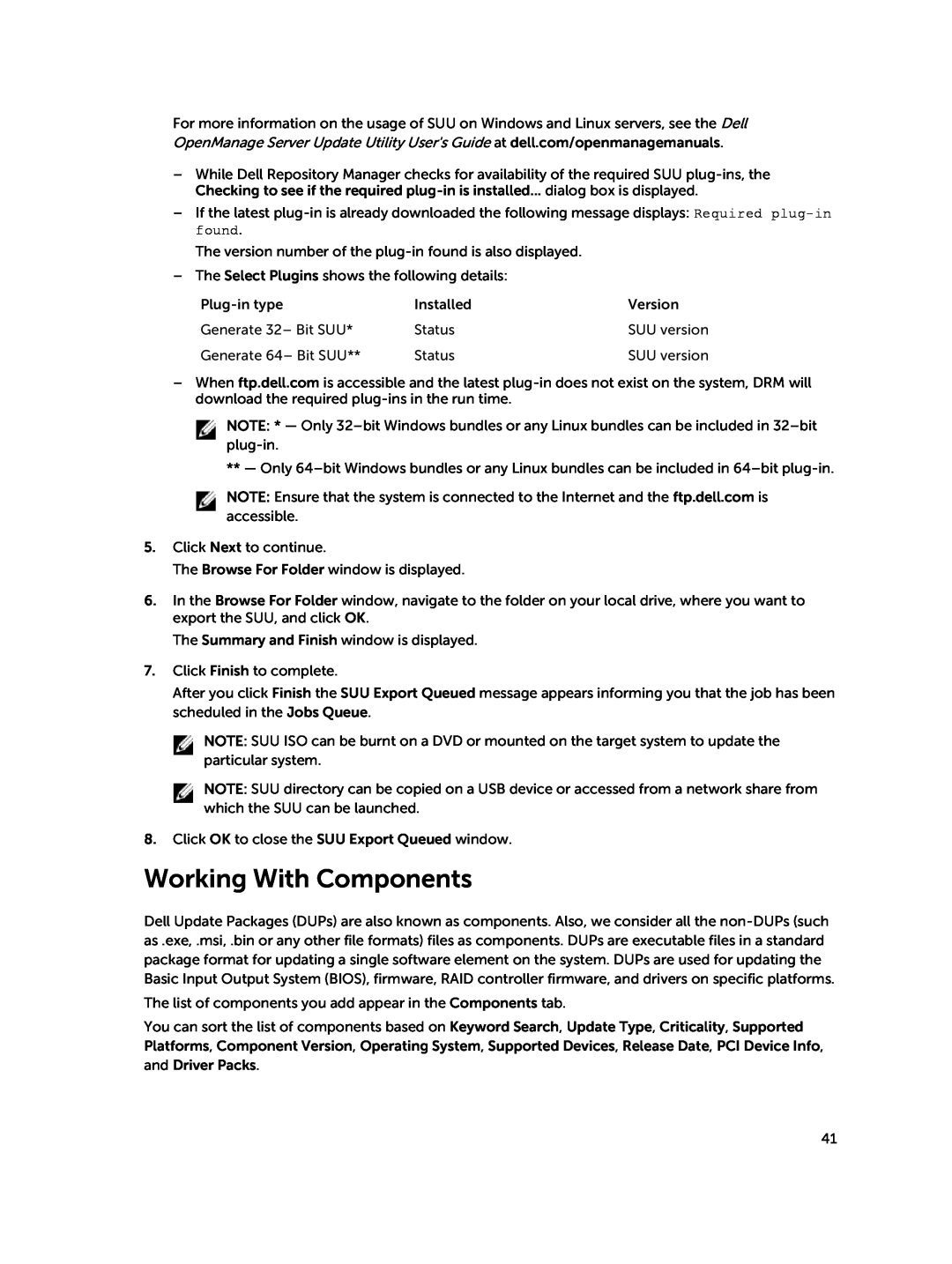 Dell 1.8 manual Working With Components 
