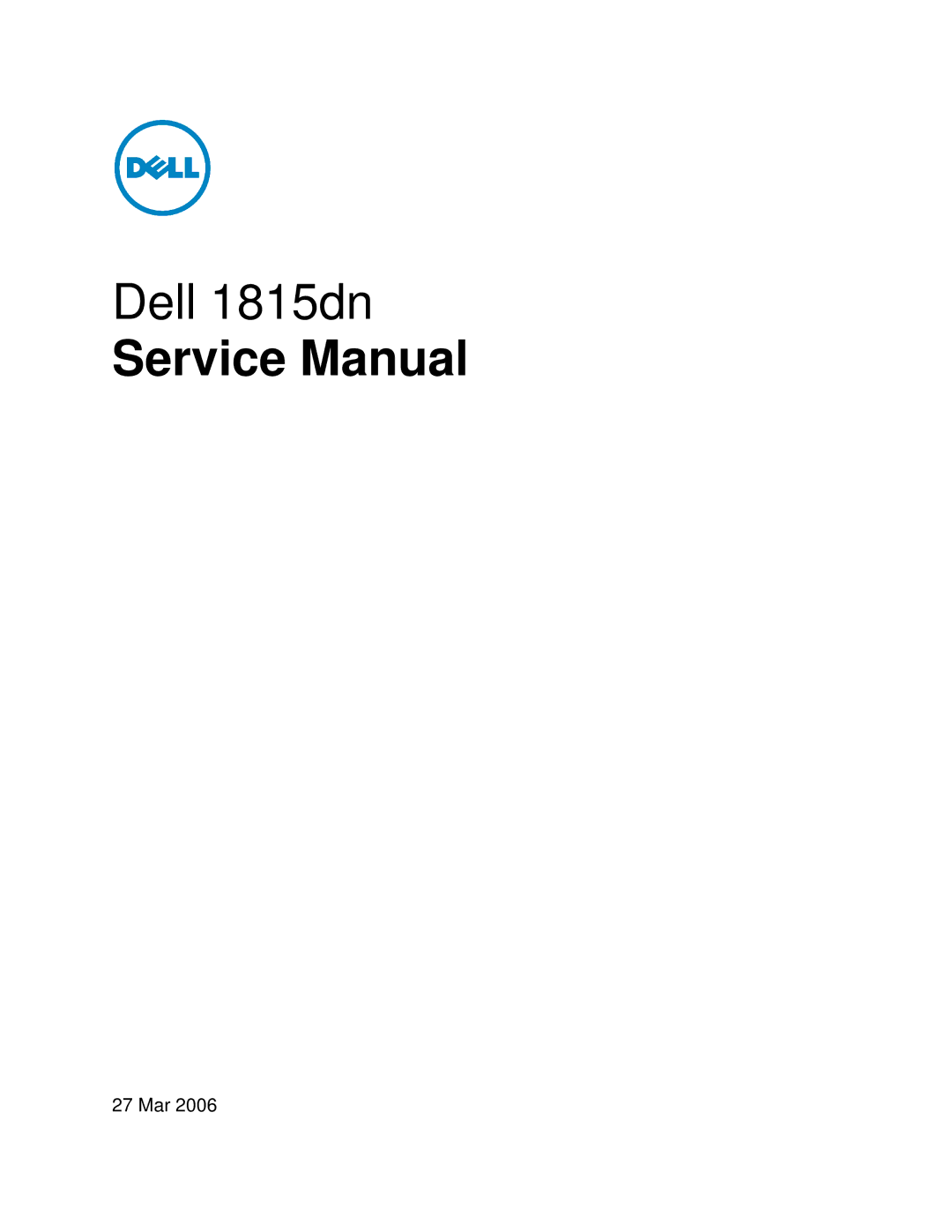 Dell 1815DN service manual Dell 1815dn 