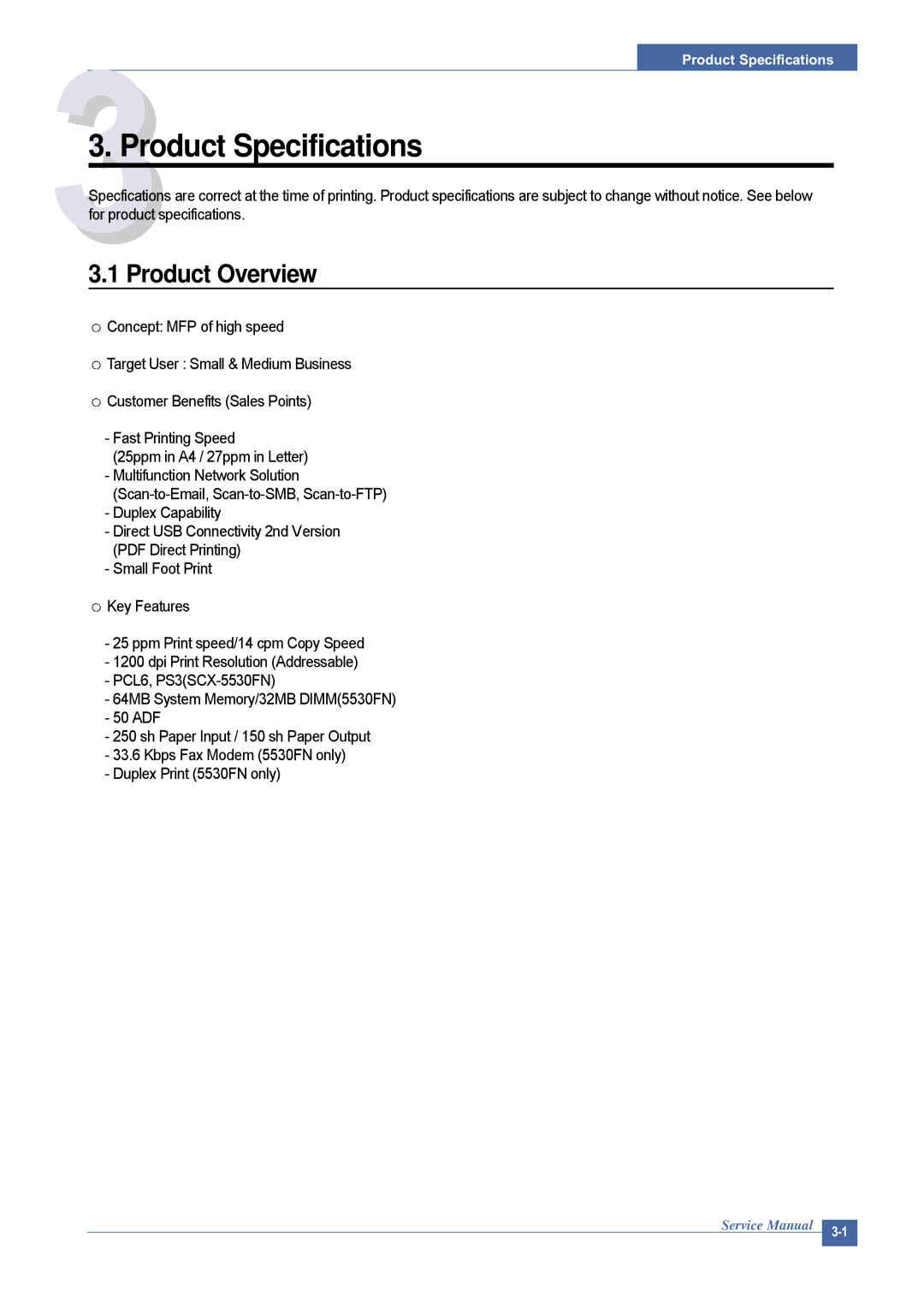 Dell 1815DN service manual Product Specifications, Product Overview 