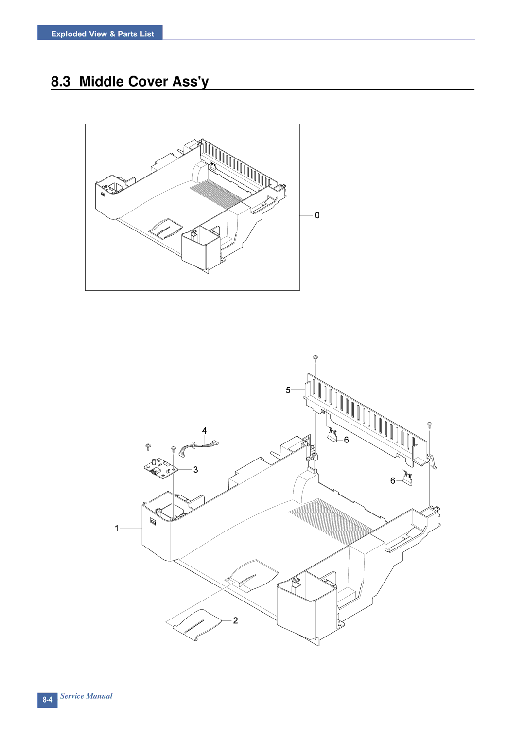 Dell 1815DN service manual Middle Cover Assy 