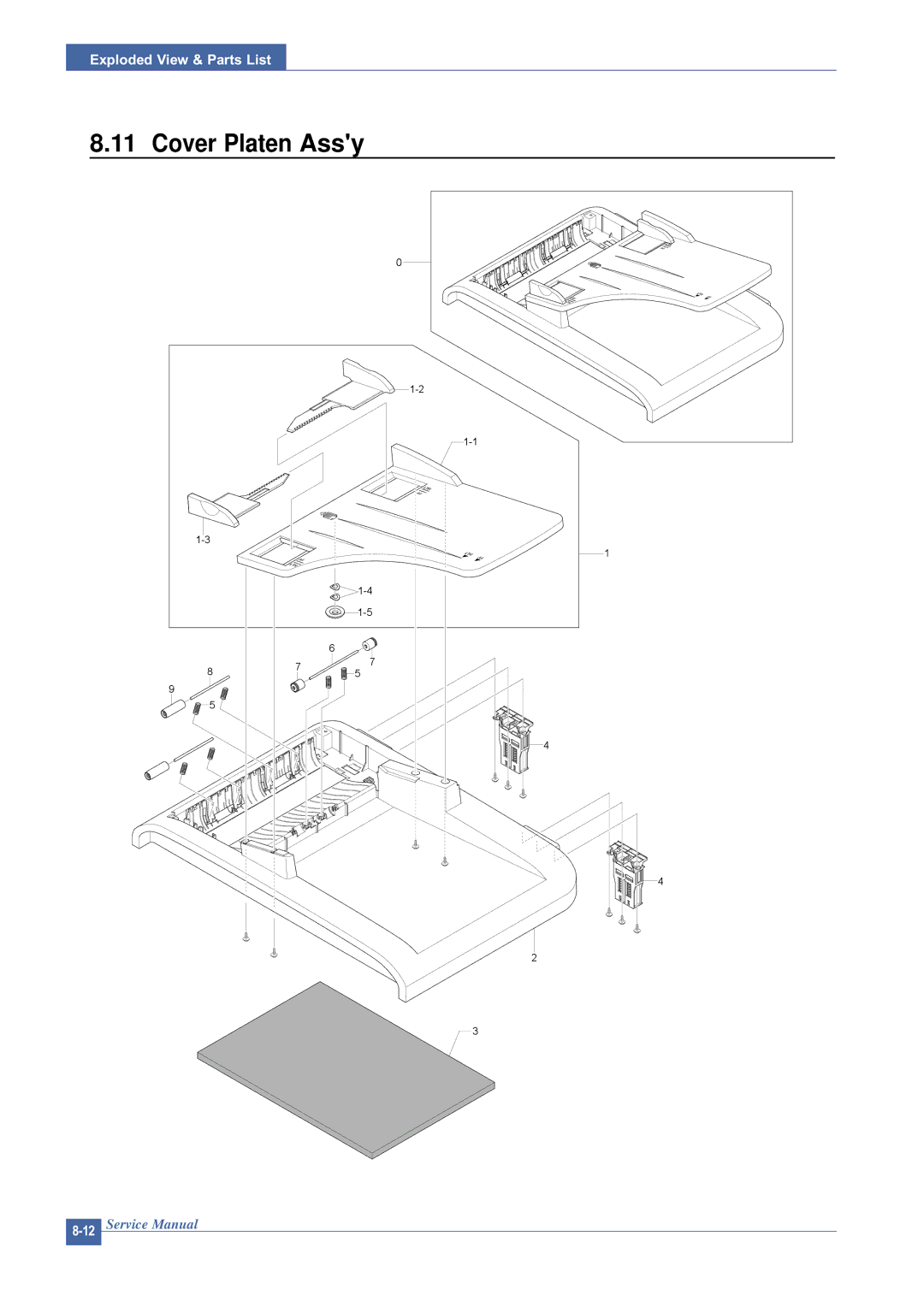 Dell 1815DN service manual Cover Platen Assy 