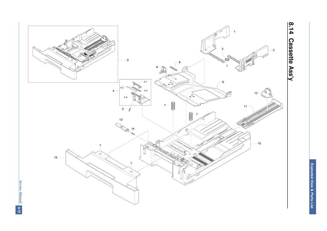 Dell 1815DN service manual Cassette Assy 