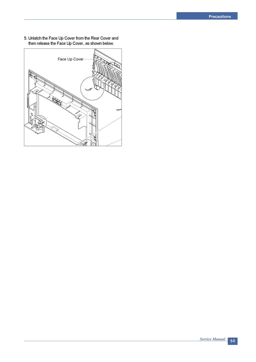 Dell 1815DN service manual Face Up Cover 