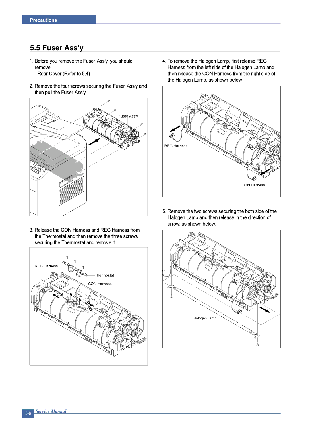 Dell 1815DN service manual Fuser Assy 