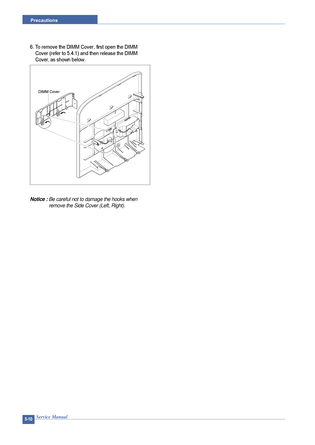 Dell 1815DN service manual Dimm Cover 