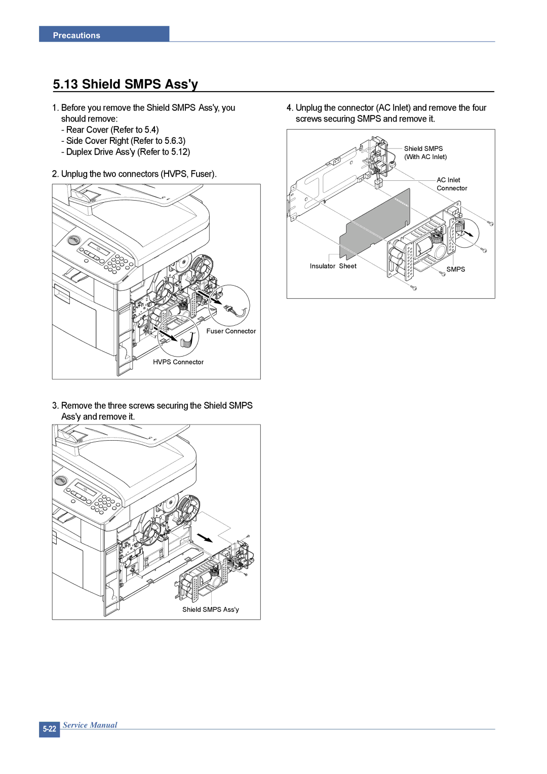 Dell 1815DN service manual Shield Smps Assy 