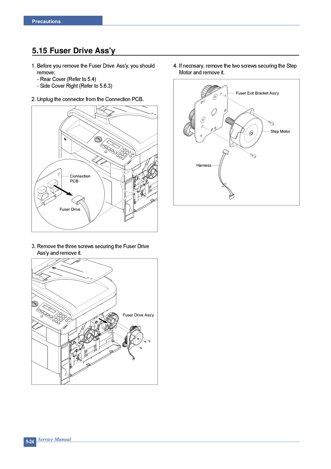 Dell 1815DN service manual Fuser Drive Assy 