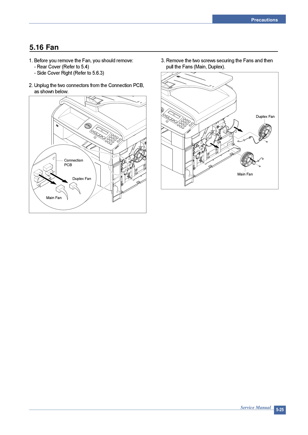 Dell 1815DN service manual 16 Fan 