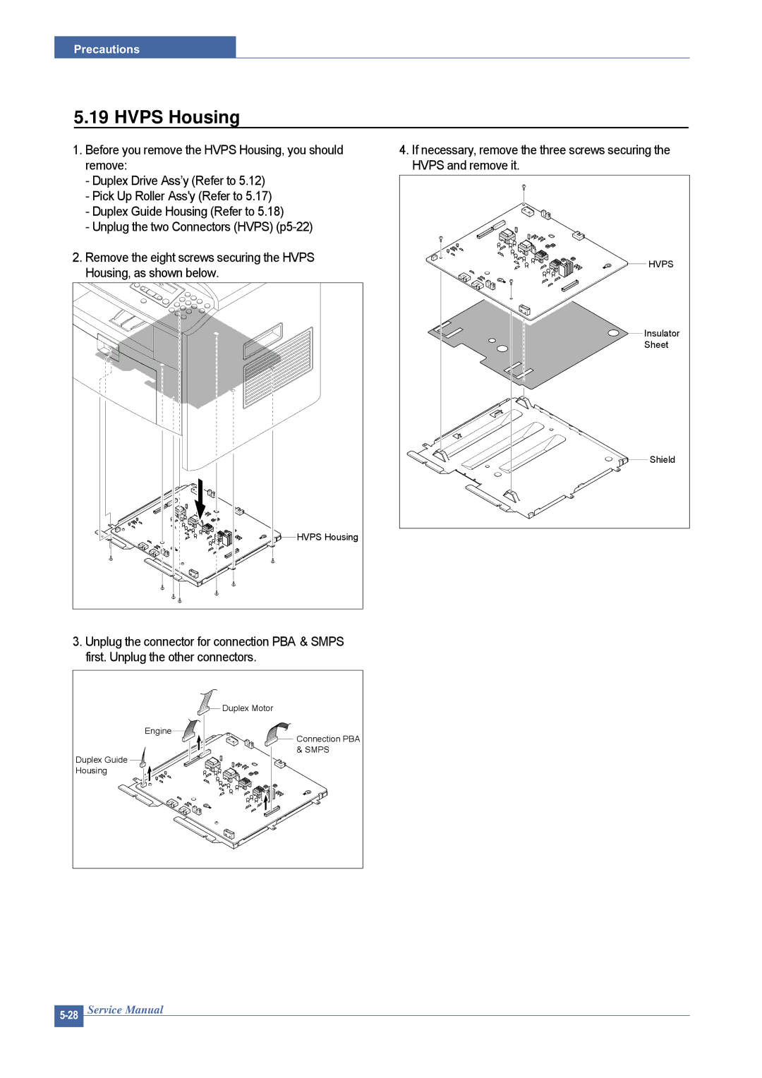 Dell 1815DN service manual Hvps Housing 