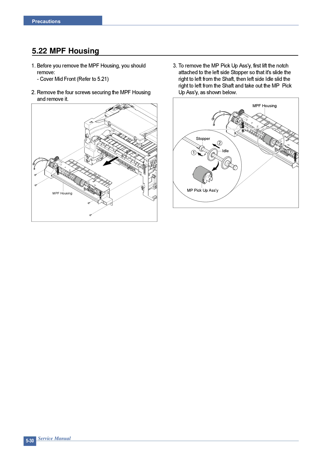 Dell 1815DN service manual MPF Housing 