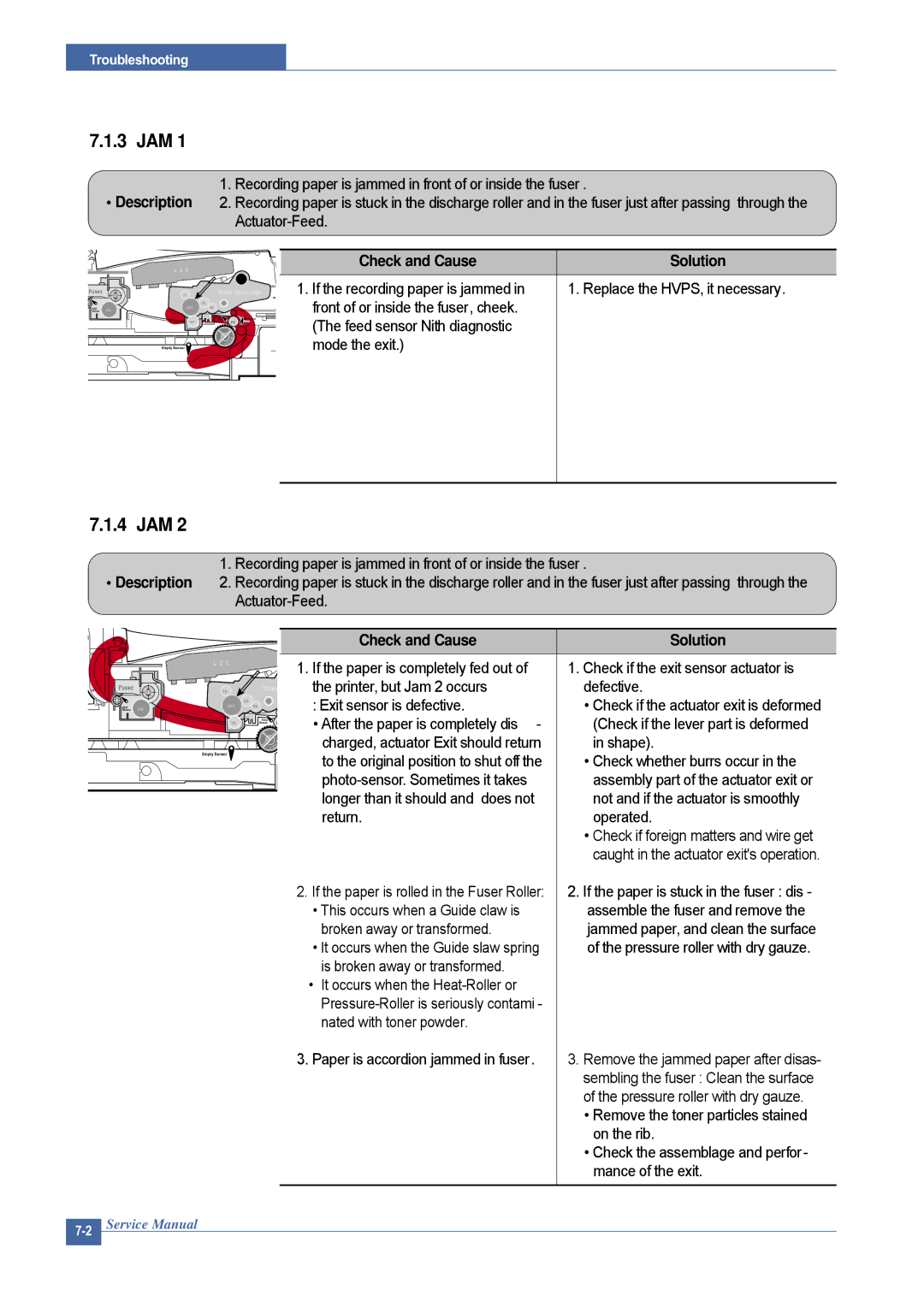 Dell 1815DN service manual 3 JAM, 4 JAM 