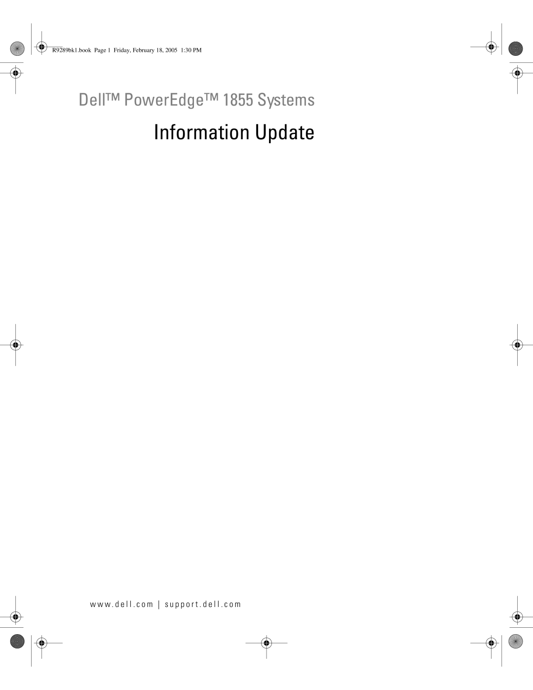 Dell 1855 manual Information Update 