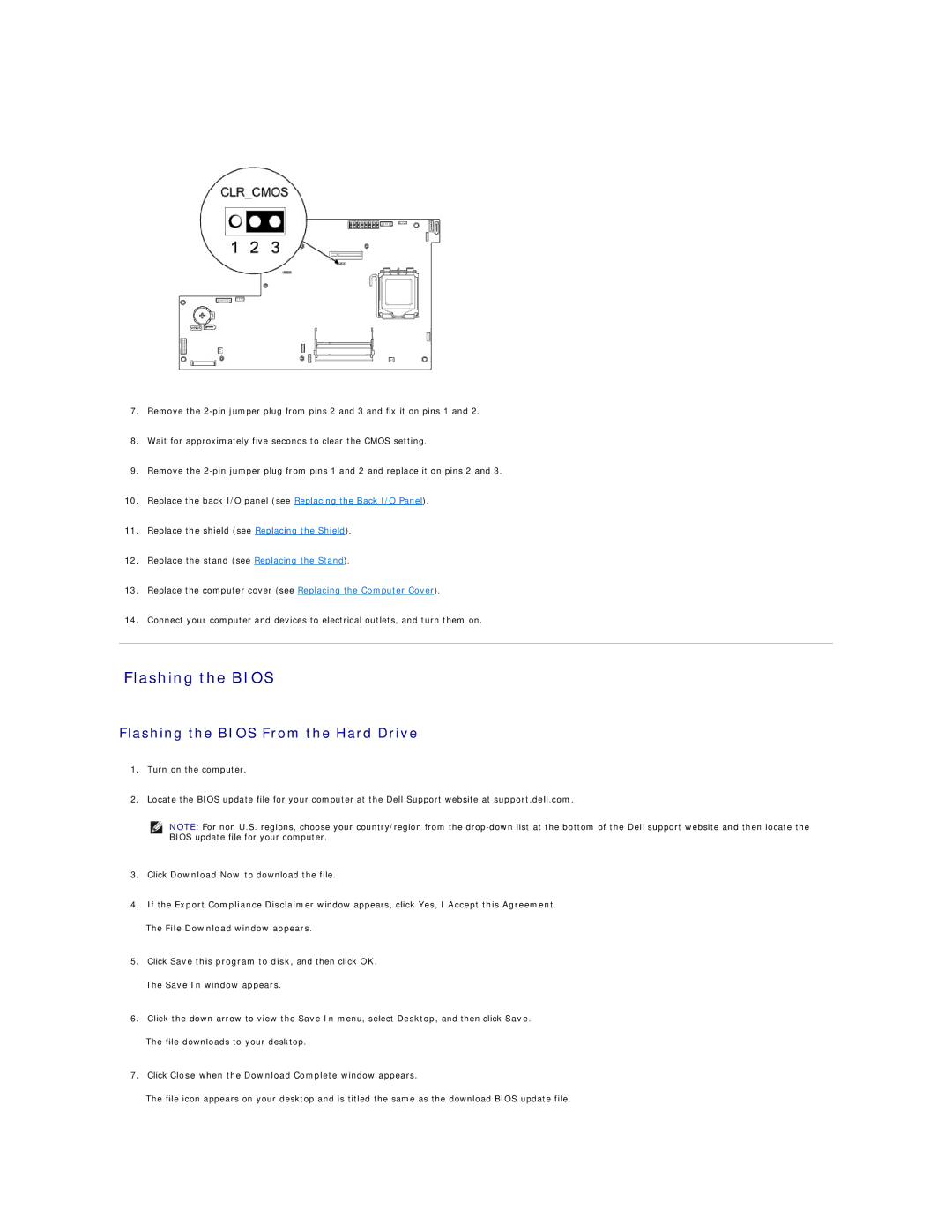 Dell 19/1909 service manual Flashing the Bios From the Hard Drive 