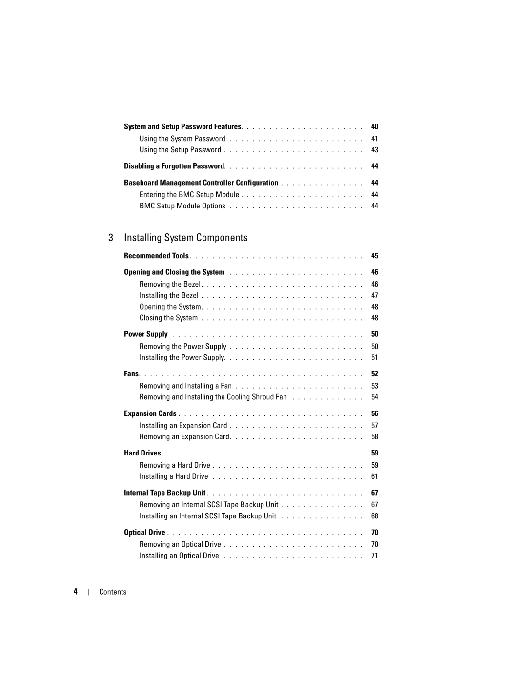 Dell 1900 owner manual Baseboard Management Controller Configuration, Removing and Installing the Cooling Shroud Fan 