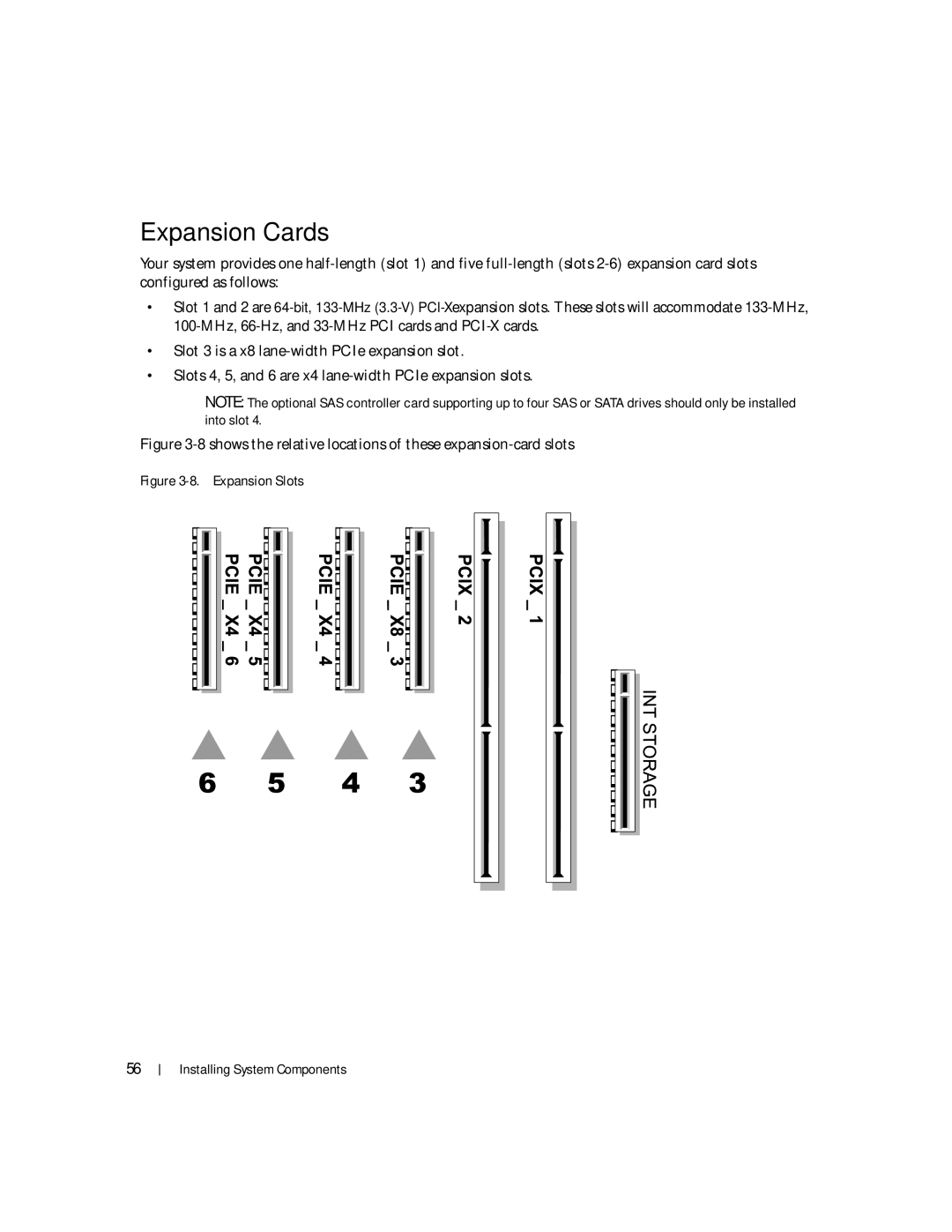 Dell 1900 owner manual Expansion Cards, Shows the relative locations of these expansion-card slots 