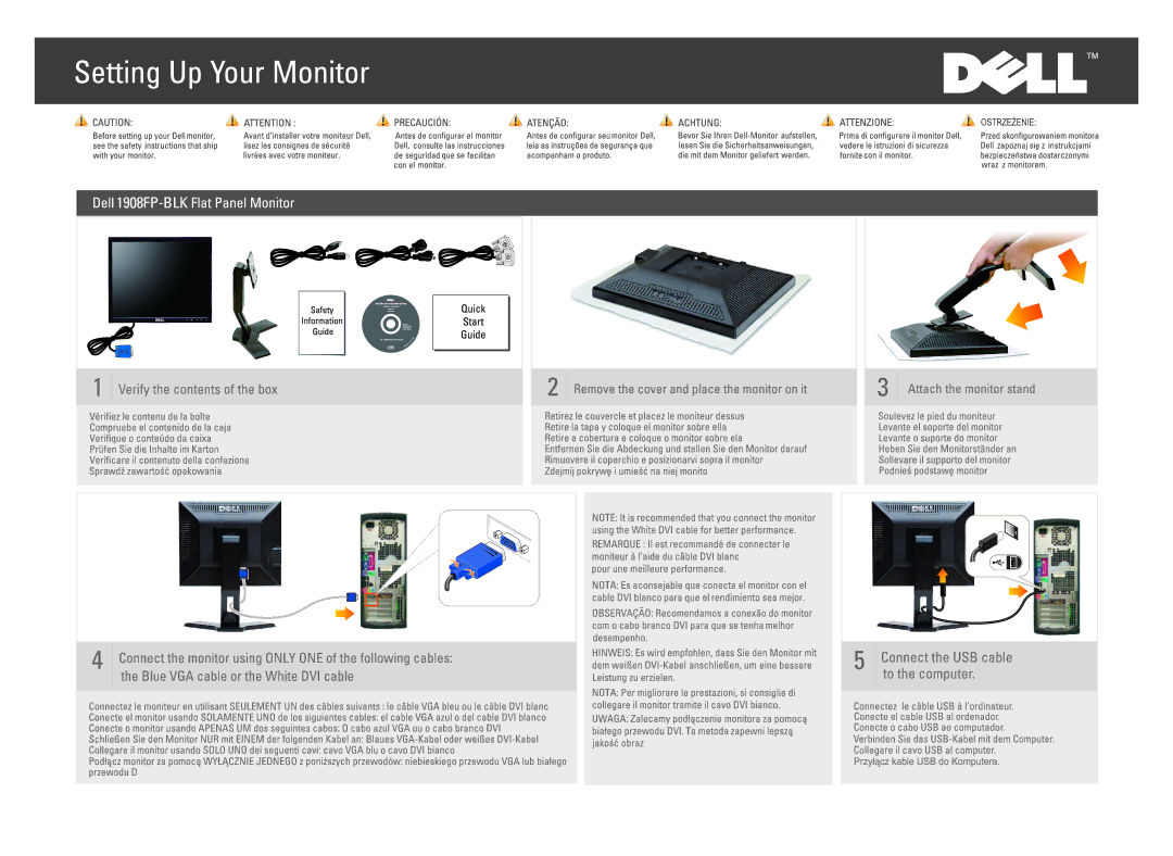 Dell 1908FPBL appendix Dell 1908FP-BLK Flat Panel Monitor Users Guide 