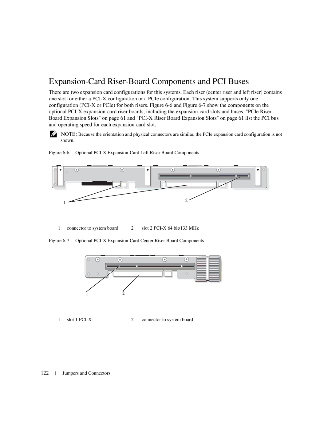 Dell 1950 owner manual Expansion-CardRiser-Board Components and PCI Buses, 122 