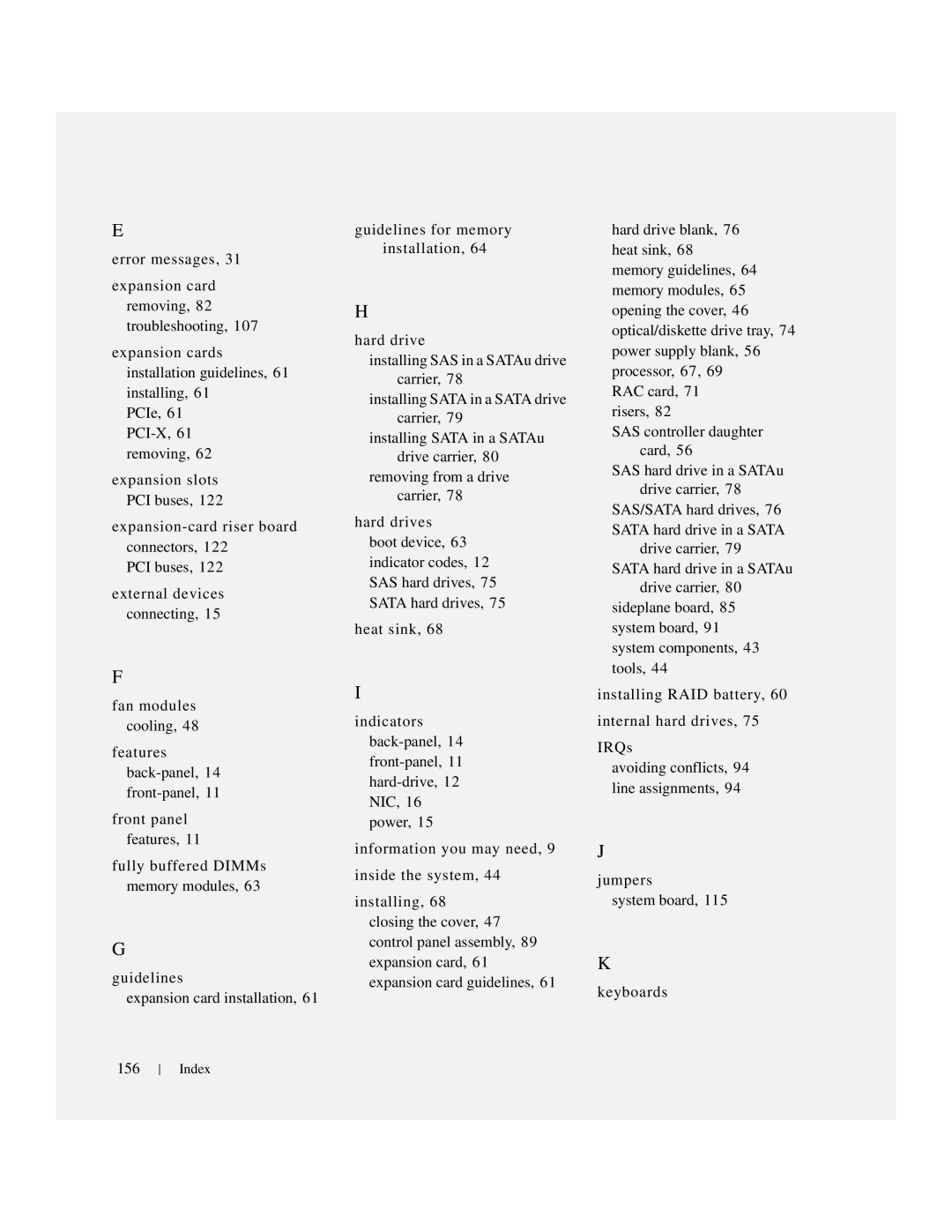 Dell 1950 owner manual Index 