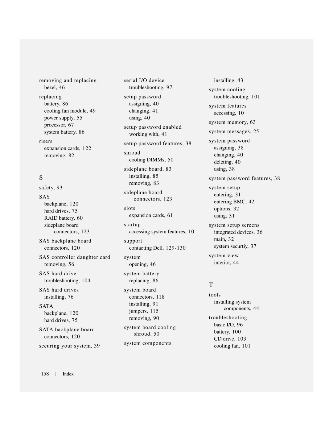 Dell 1950 owner manual Index 