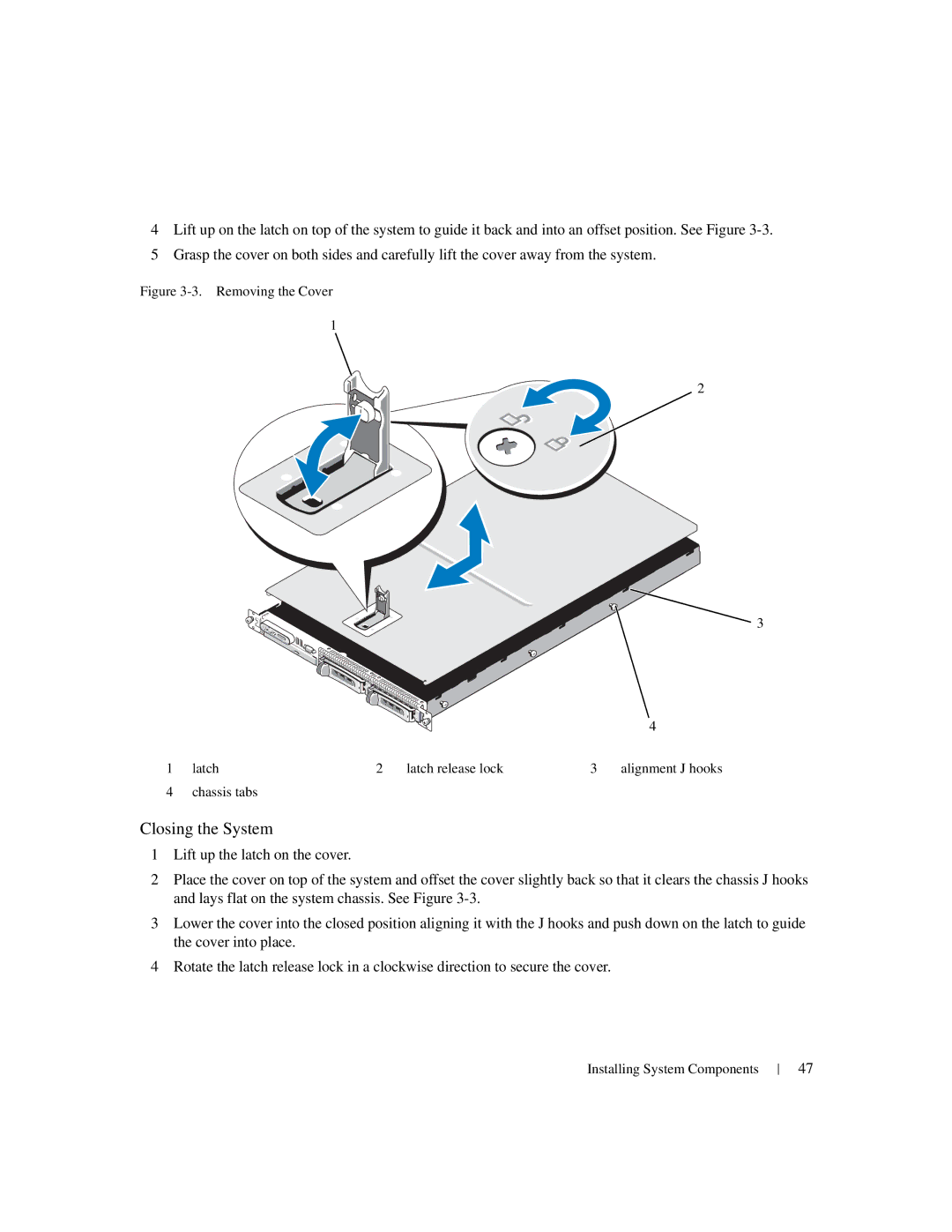 Dell 1950 owner manual Closing the System 