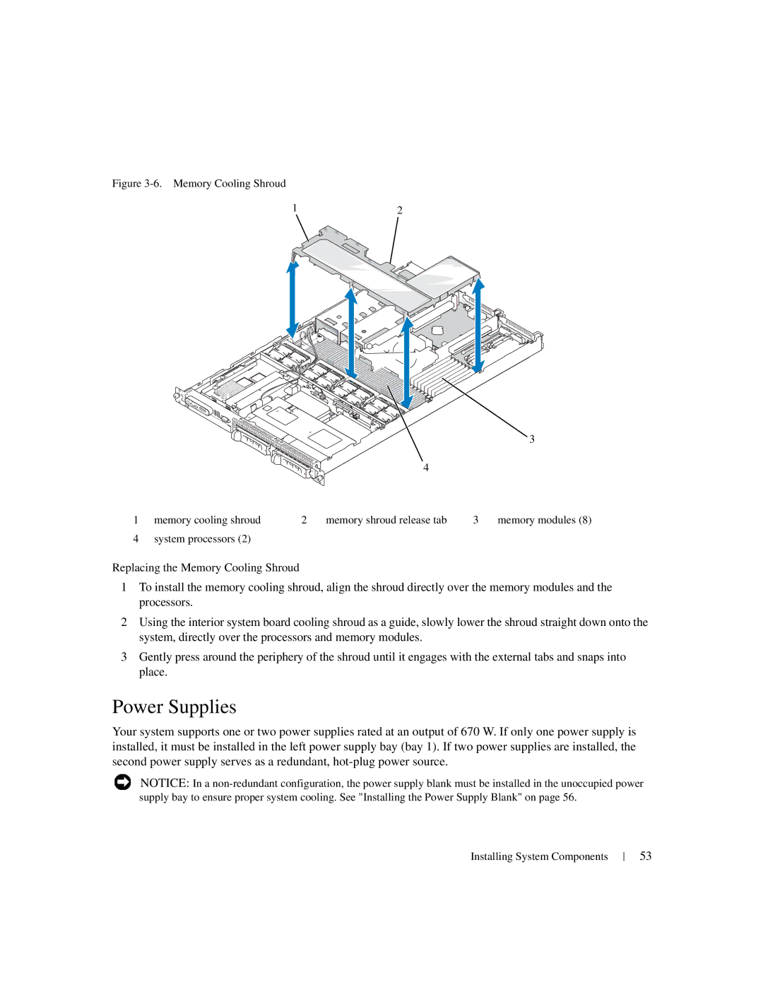 Dell 1950 owner manual Power Supplies 