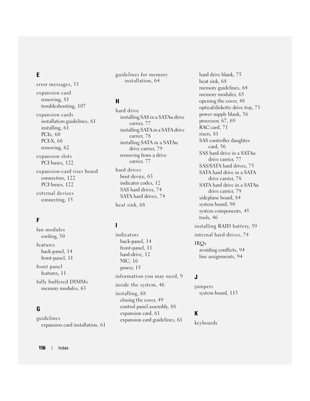 Dell 1950 owner manual Index 