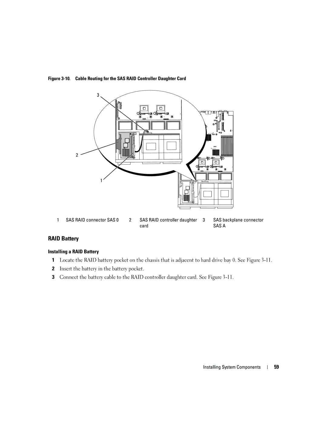 Dell 1950 owner manual RAID Battery, Card 