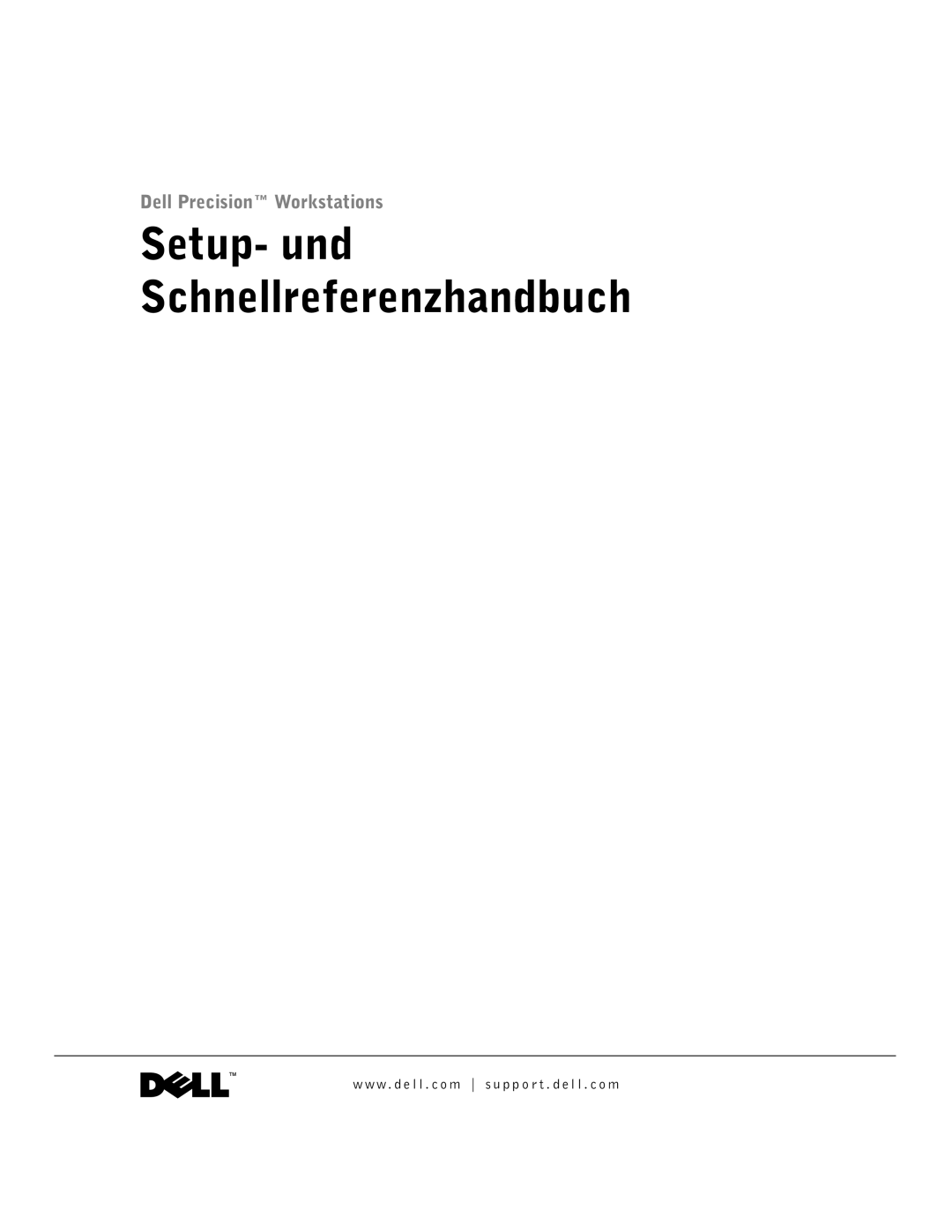 Dell 1G155 manual Setup- und Schnellreferenzhandbuch 