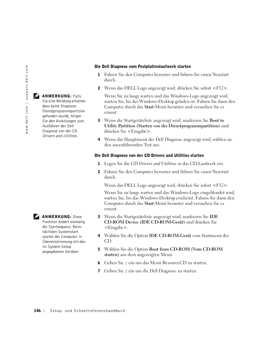 Dell 1G155 manual Setup- und Schnellreferenzhandbuch 