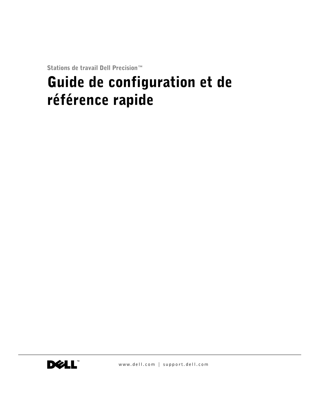 Dell 1G155 manual Guide de configuration et de référence rapide 