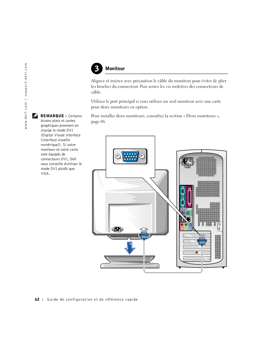 Dell 1G155 manual Moniteur 