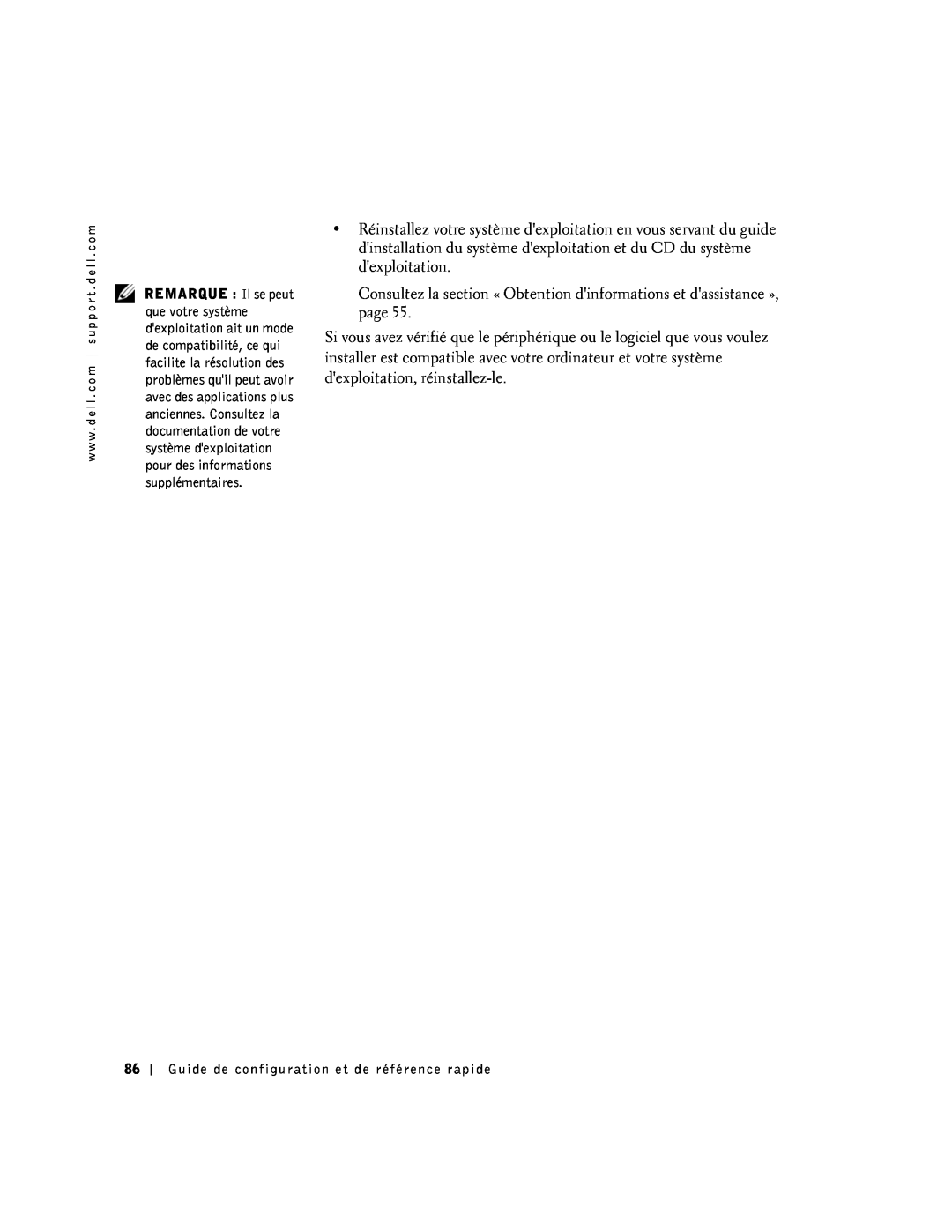 Dell 1G155 manual Consultez la section « Obtention dinformations et dassistance », page 