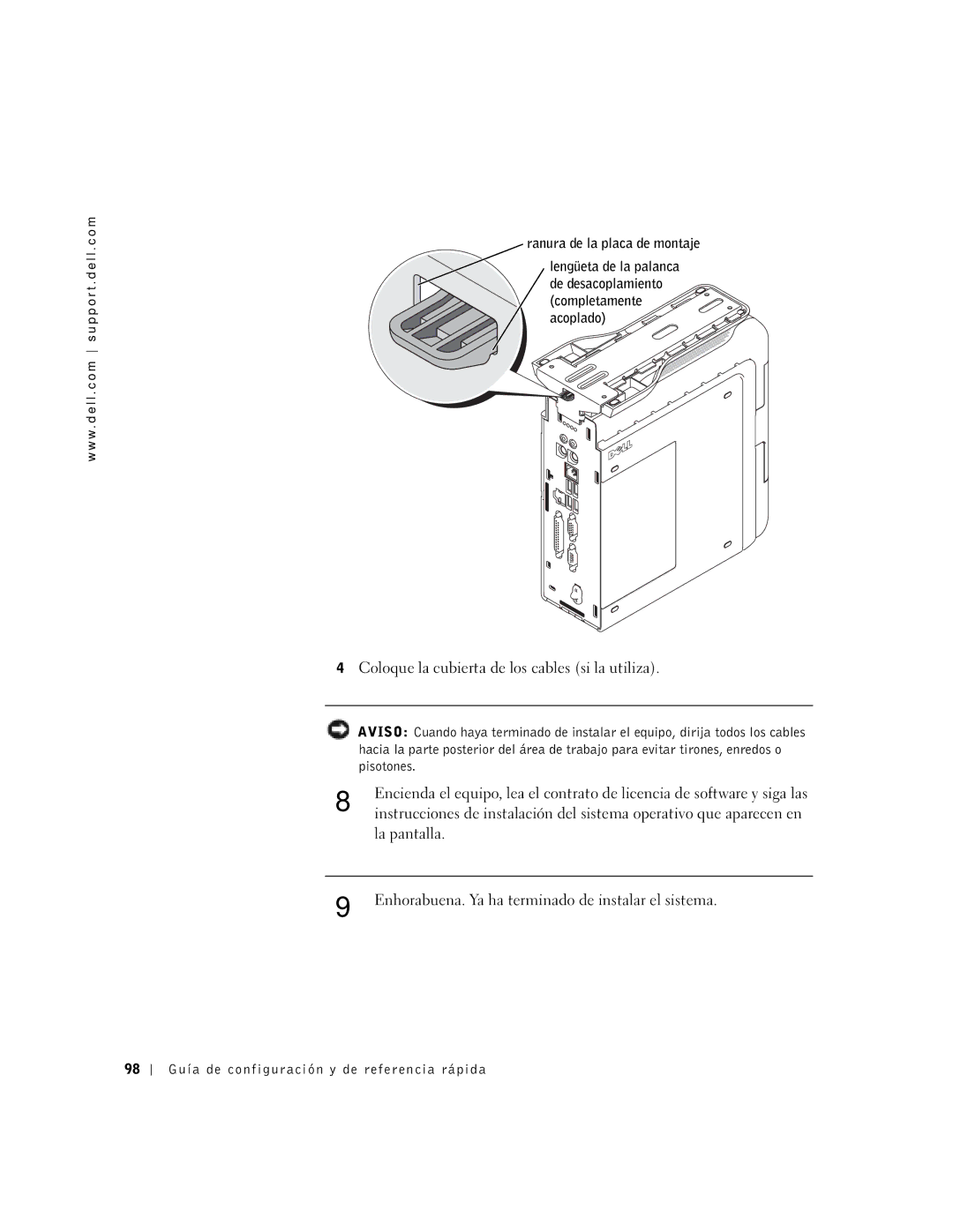 Dell 1U919 manual La pantalla 