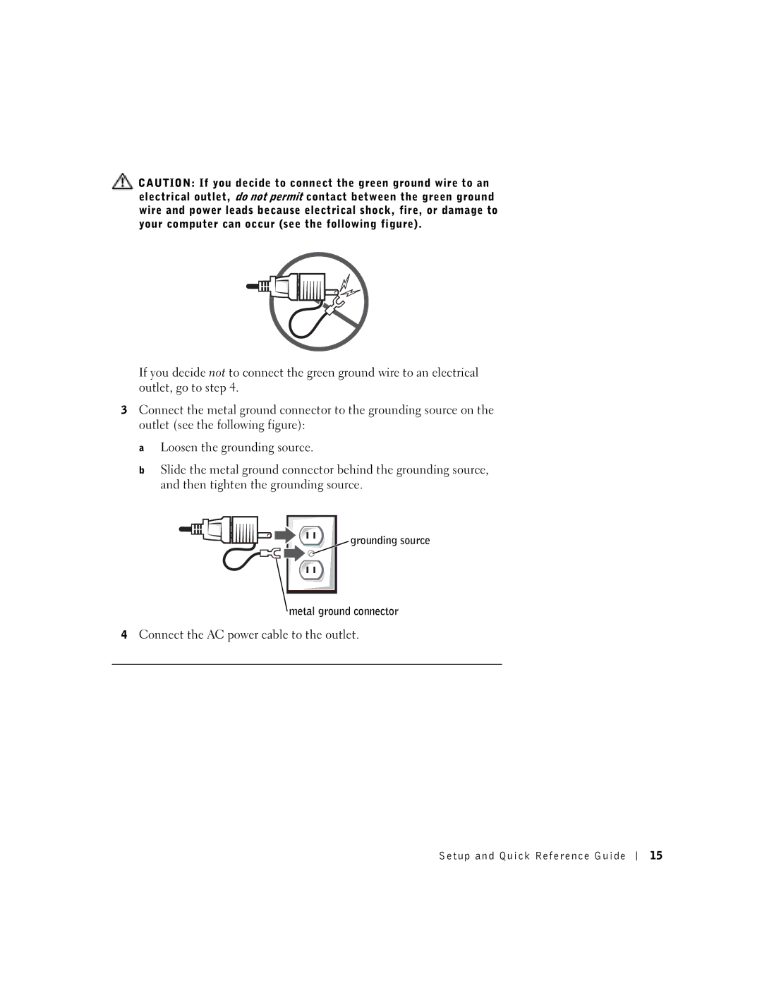 Dell 1U919 manual Connect the AC power cable to the outlet 