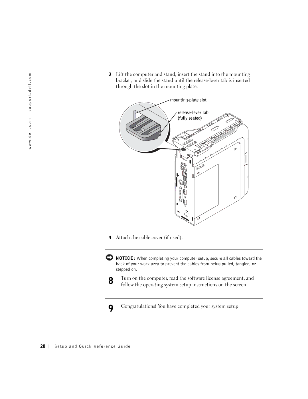 Dell 1U919 manual Release-lever tab fully seated 