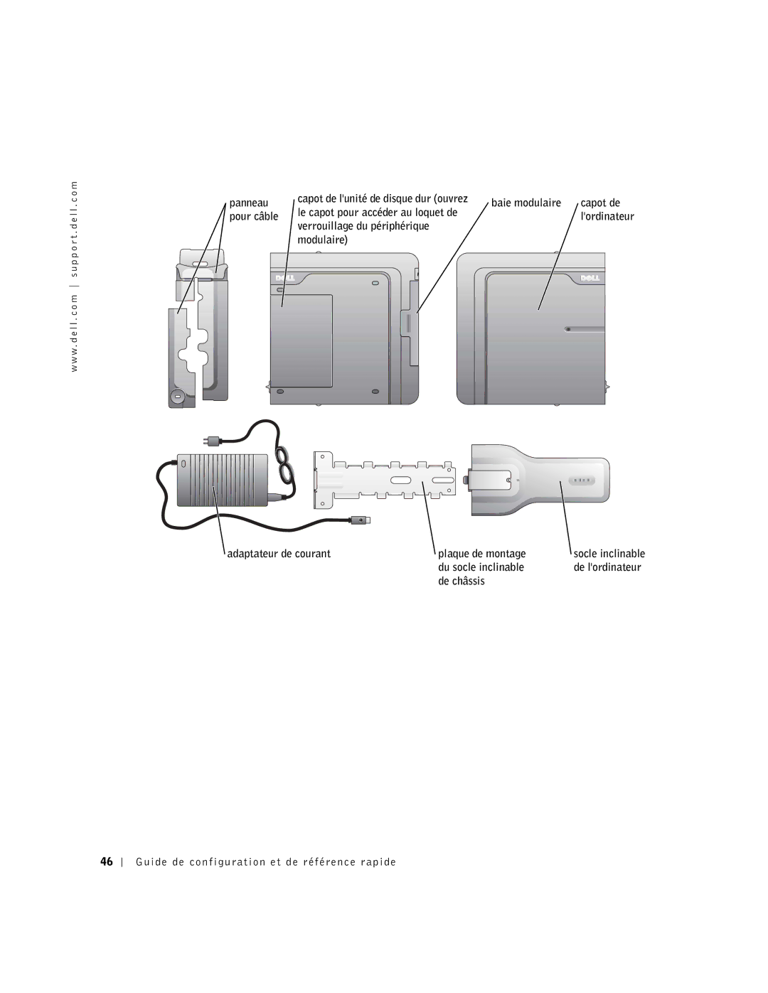 Dell 1U919 manual Du socle inclinable 