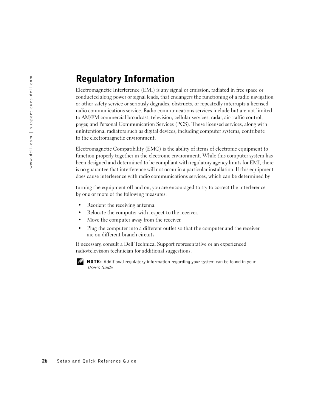 Dell 1U920 manual Regulatory Information 