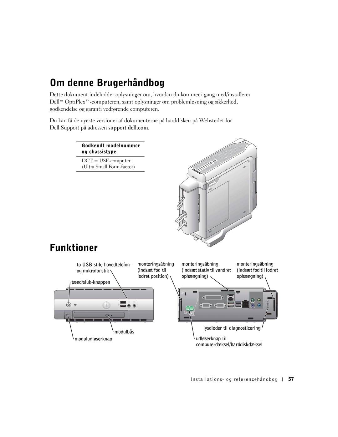 Dell 1U920 manual Om denne Brugerhåndbog, Funktioner 