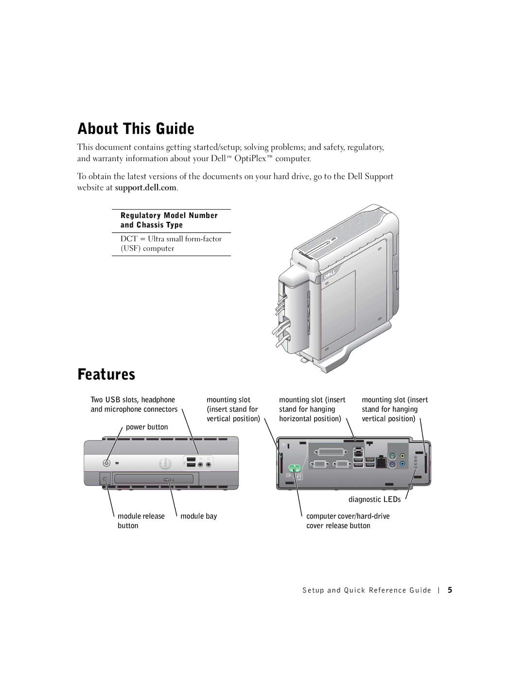 Dell 1U920 manual About This Guide, Features 