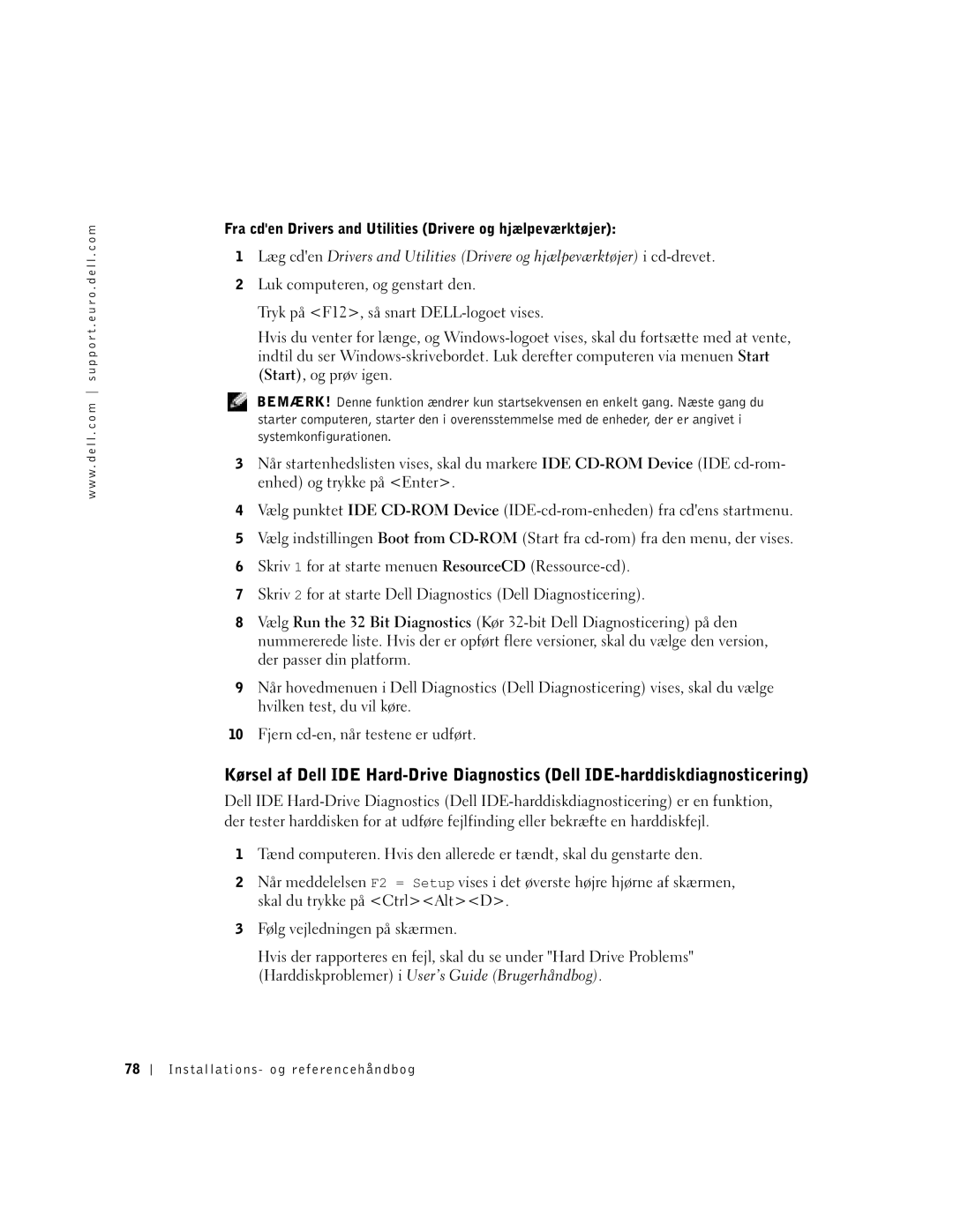 Dell 1U920 manual Installations- og referencehåndbog 