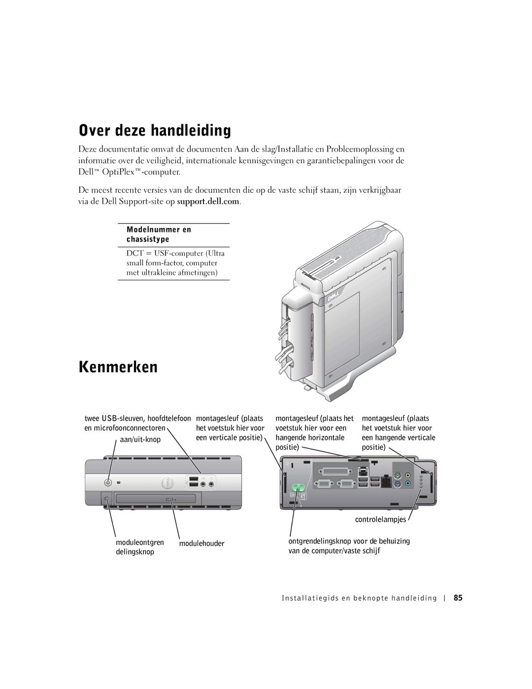 Dell 1U920 manual Over deze handleiding, Kenmerken 