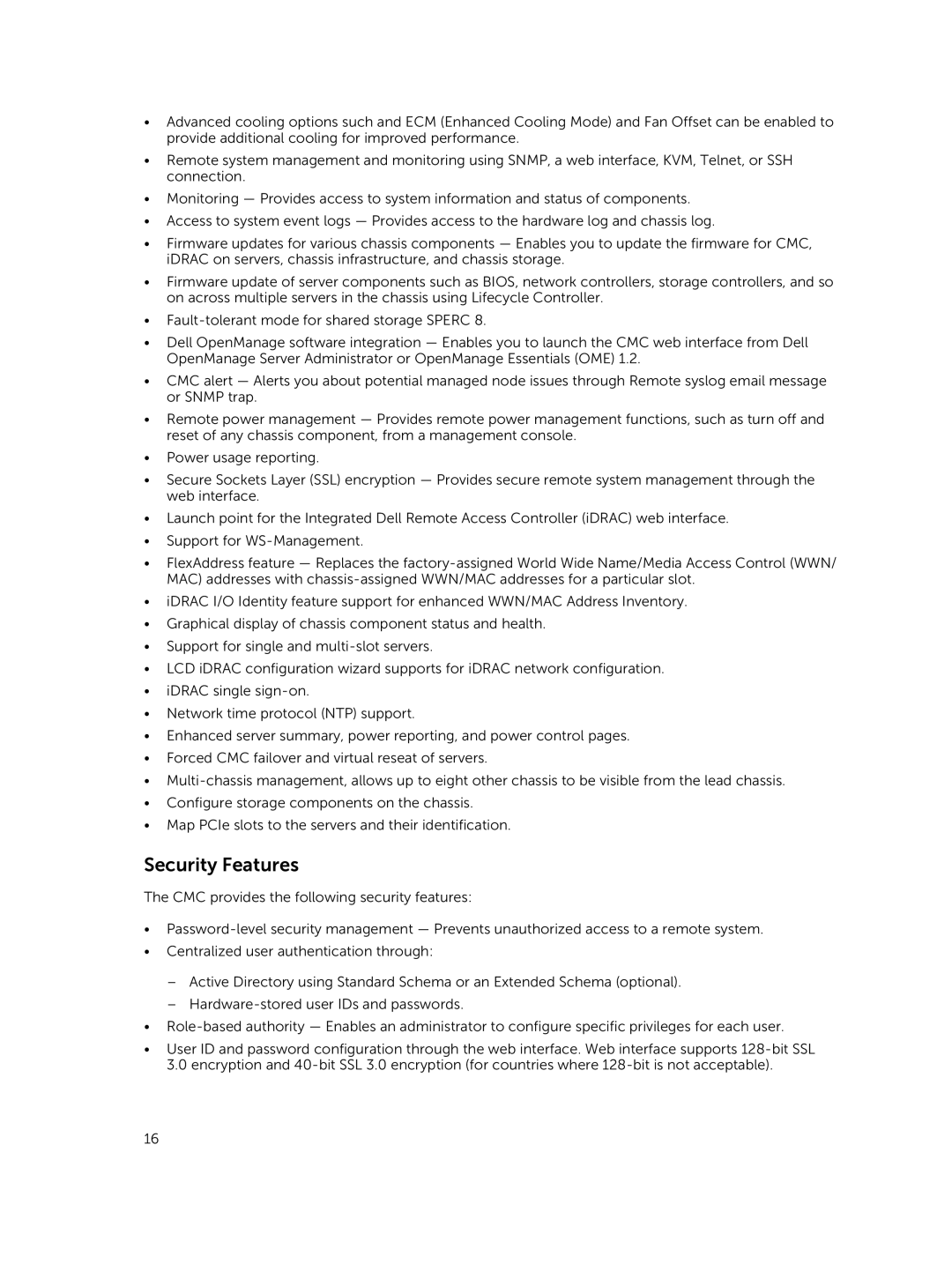 Dell 2 manual Security Features 