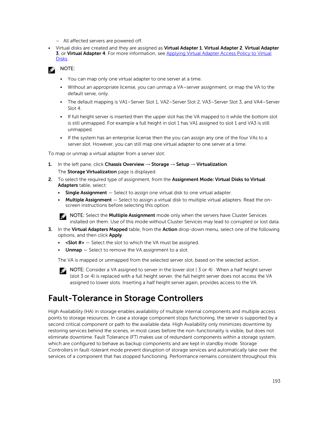 Dell 2 manual Fault-Tolerance in Storage Controllers 