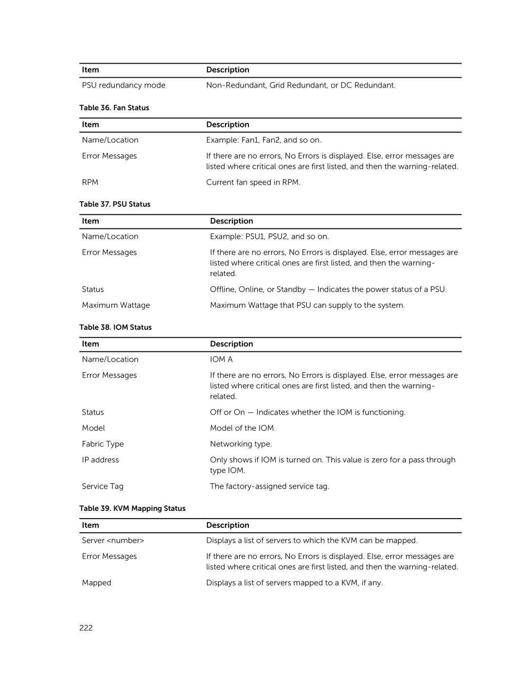 Dell 2 manual Rpm, IOM a 