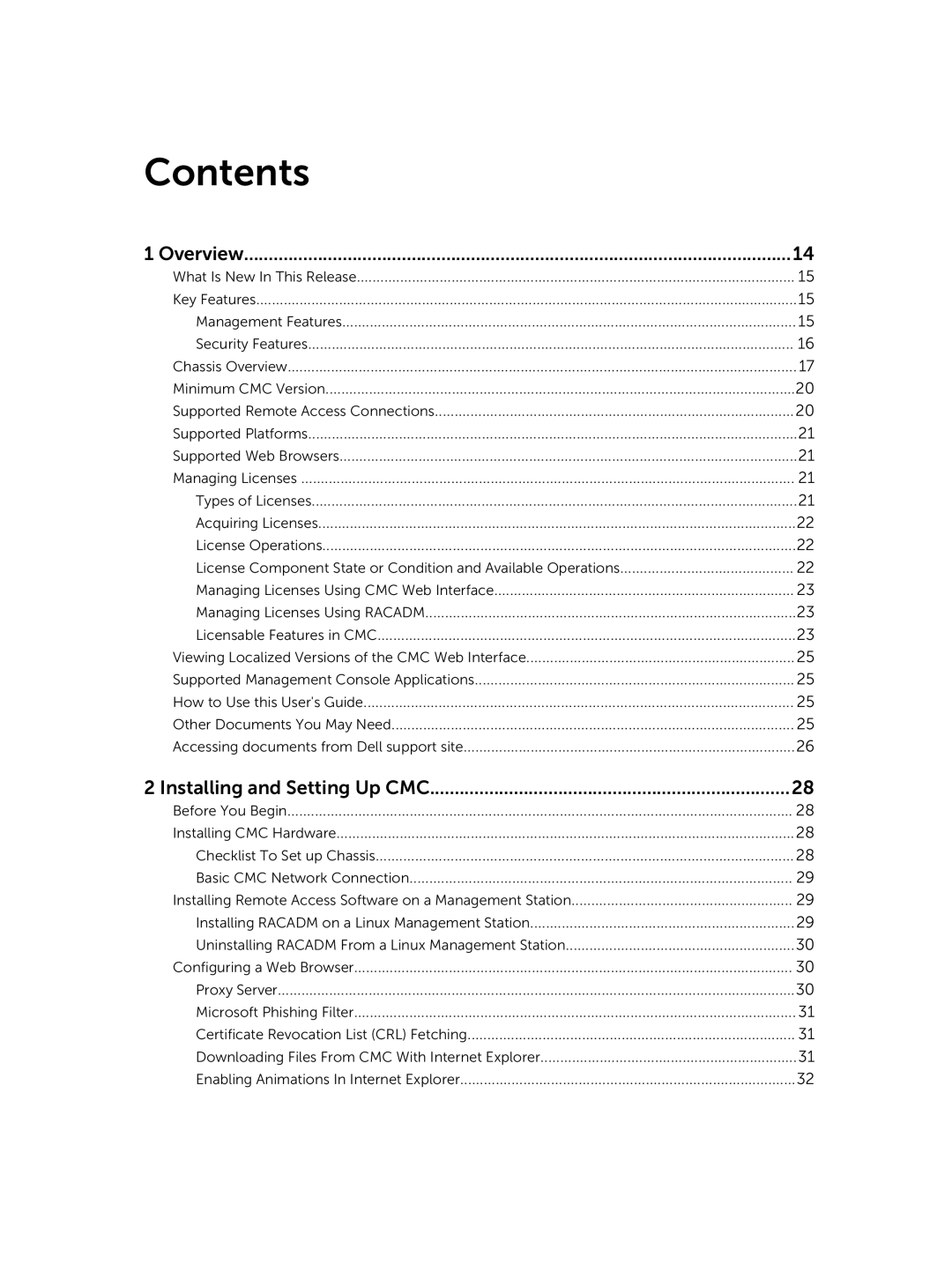 Dell 2 manual Contents 