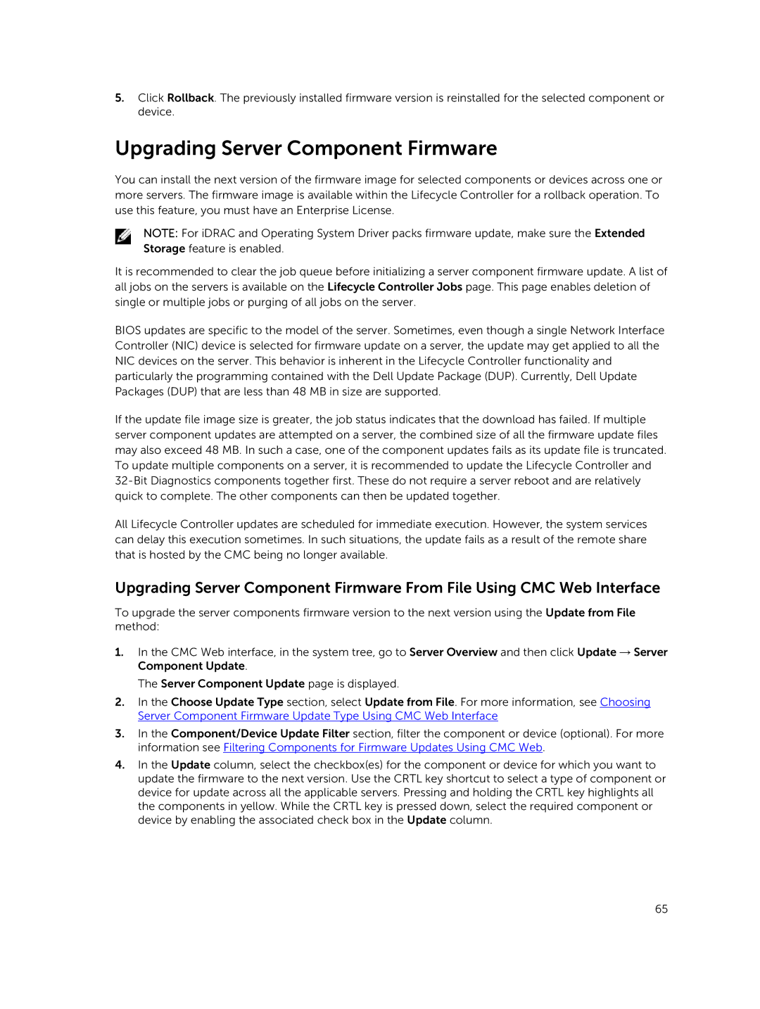 Dell 2 manual Upgrading Server Component Firmware 