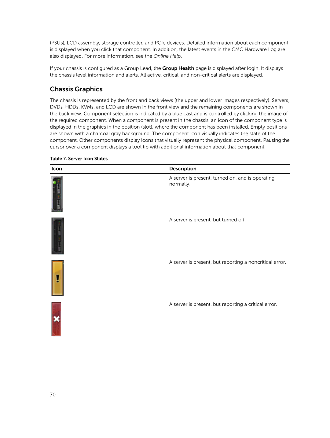 Dell 2 manual Chassis Graphics 