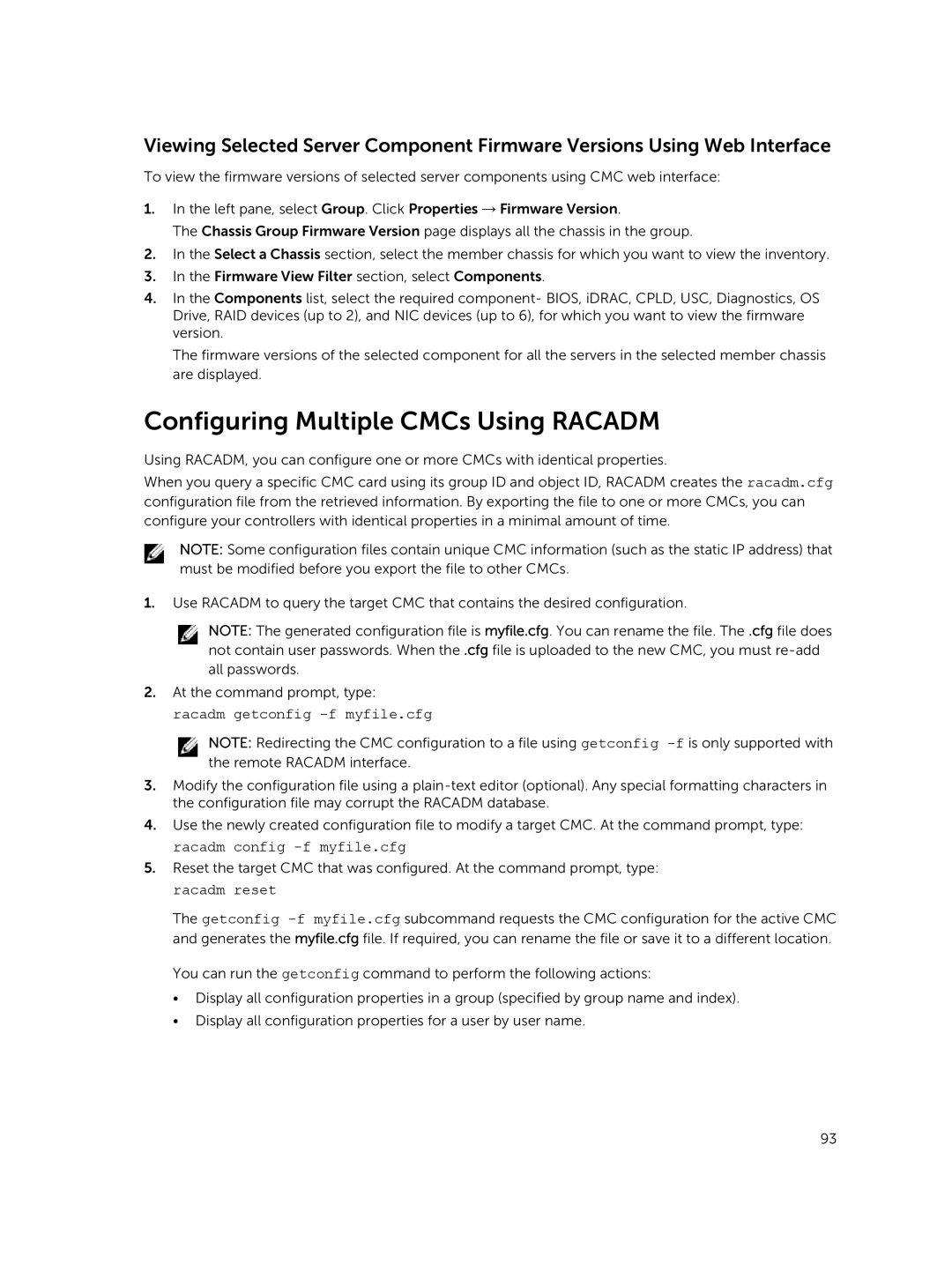 Dell 2 manual Configuring Multiple CMCs Using Racadm 