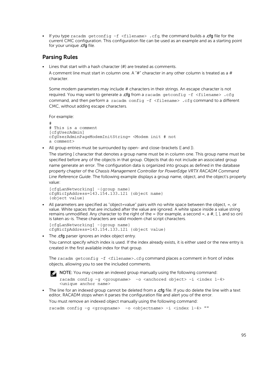 Dell 2 manual Parsing Rules 