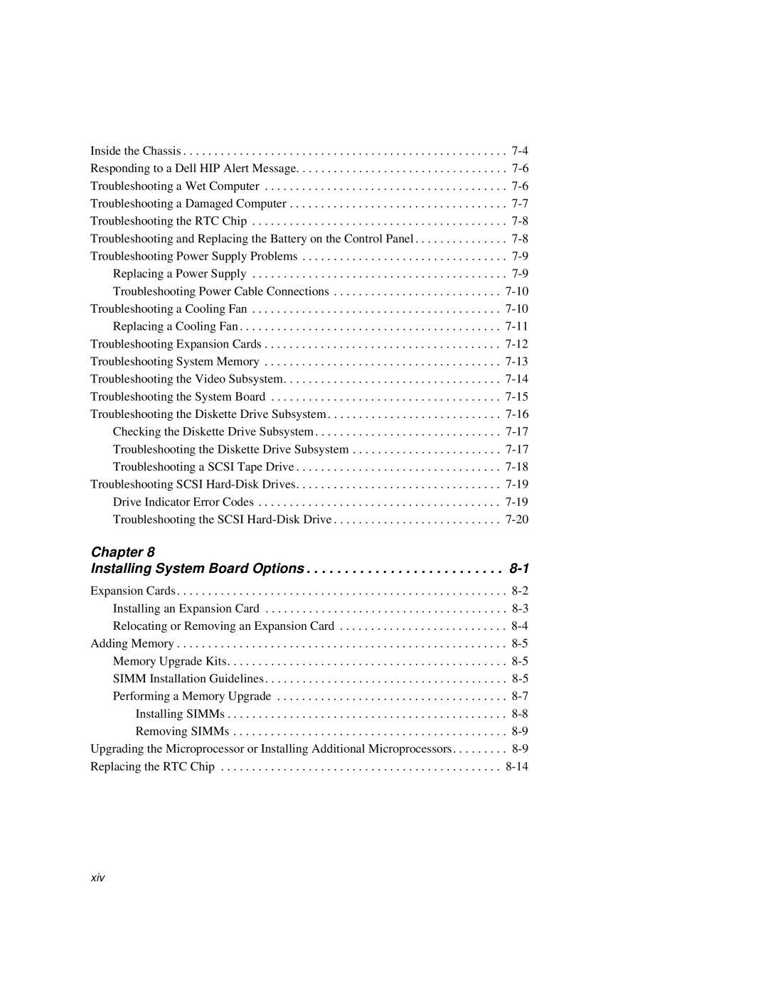 Dell 200, 6100 manual Chapter Installing System Board Options 